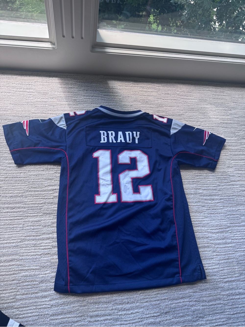 Kids Navy New England Patriots Tom Brady Football Jersey with Number 12